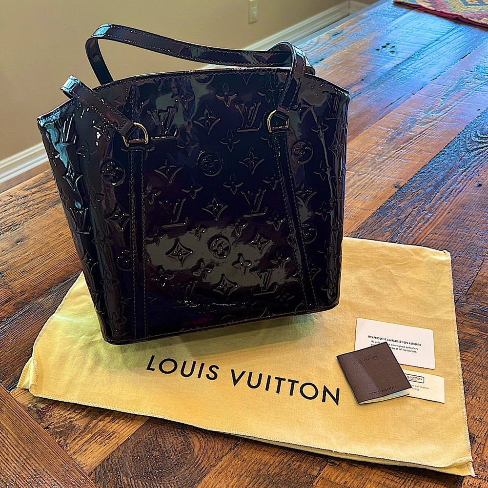 Louis Vuitton Amarante Monogram Vernis Avalon PM Leather Tote